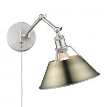  3306-A1W PW-AB - Orwell Articulating Wall Sconce in Pewter with Aged Brass